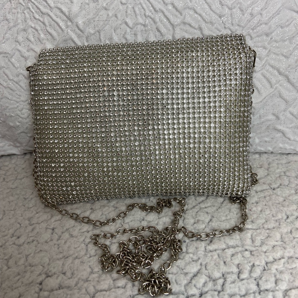 3AM Forever Rhinestone Covered Mesh Crossbody/clutch - Picture 5 of 12